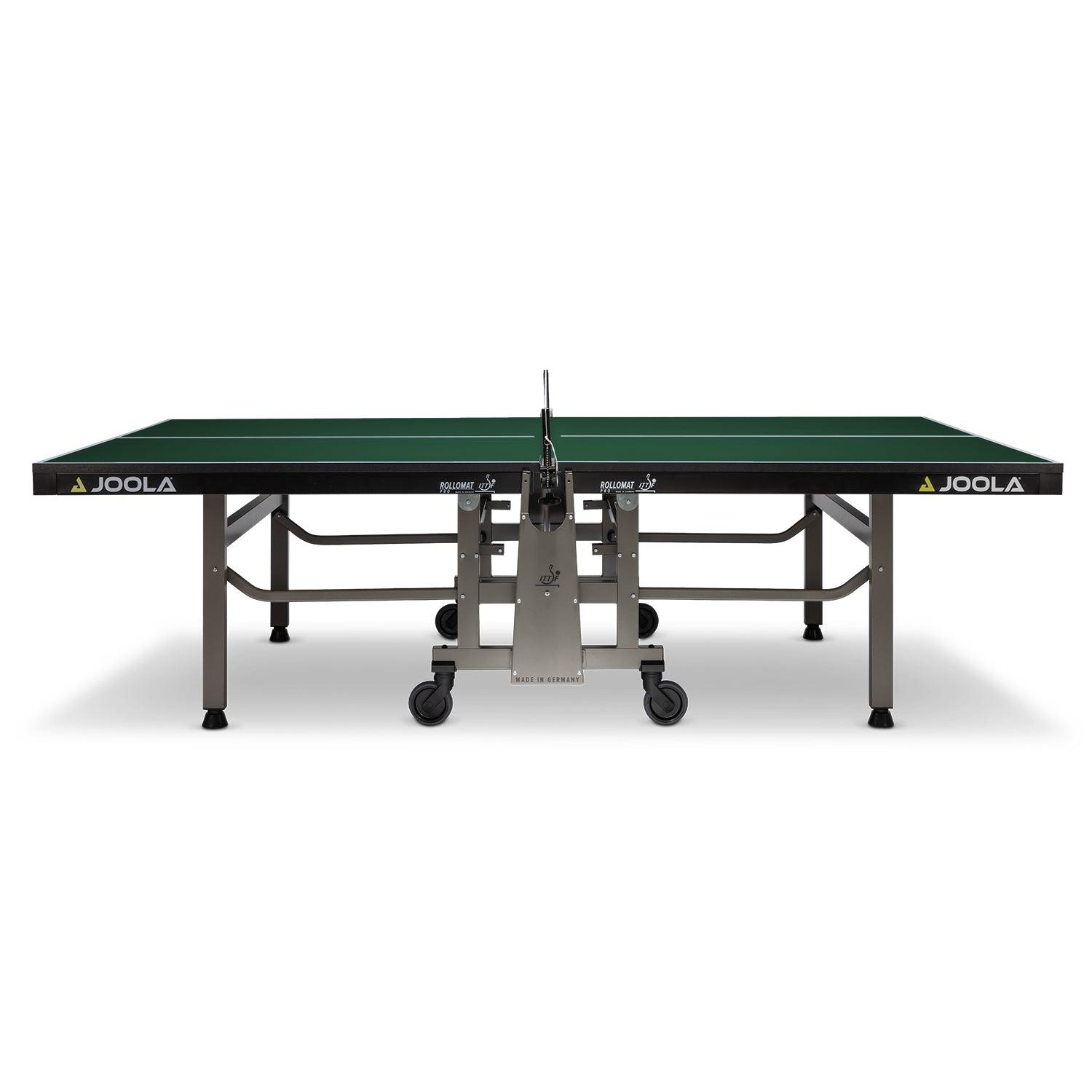 Focus on the material of the JOOLA table tennis table ROLLOMAT PRO, showcasing the innovative design.
