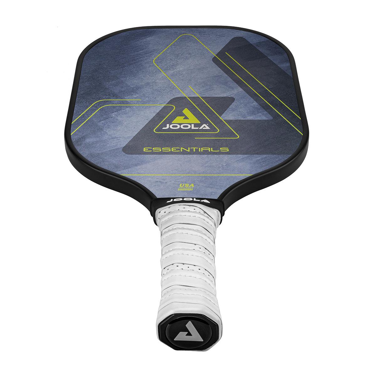 Close-up of the JOOLA Pickleball bat Essentials blue, highlighting the high-quality material.