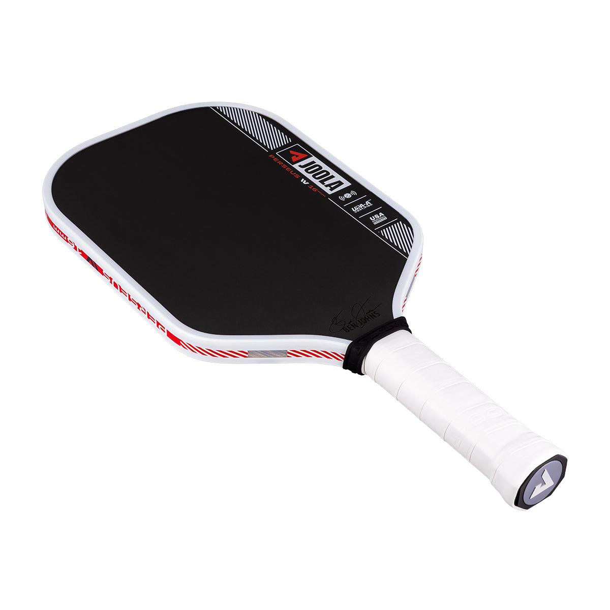 Pickleball bat with black hitting surface and white handle, brand JOOLA.