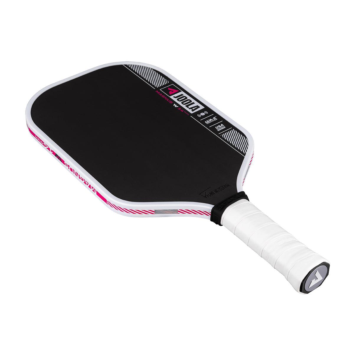 Black Pickleball bat with white handle and pink-white accents, brand JOOLA.