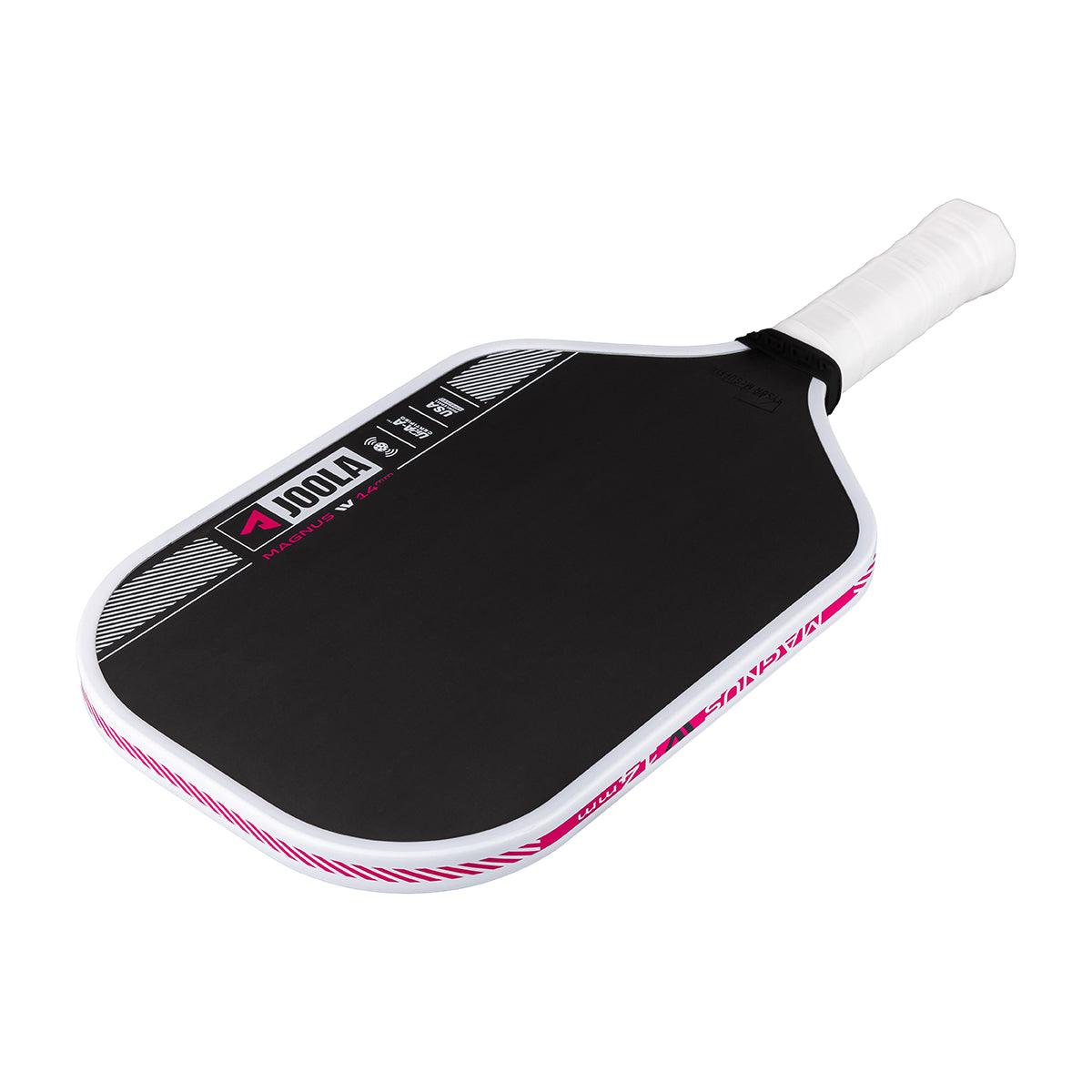Black Pickleball bat with white handle and pink-white accents, brand JOOLA.