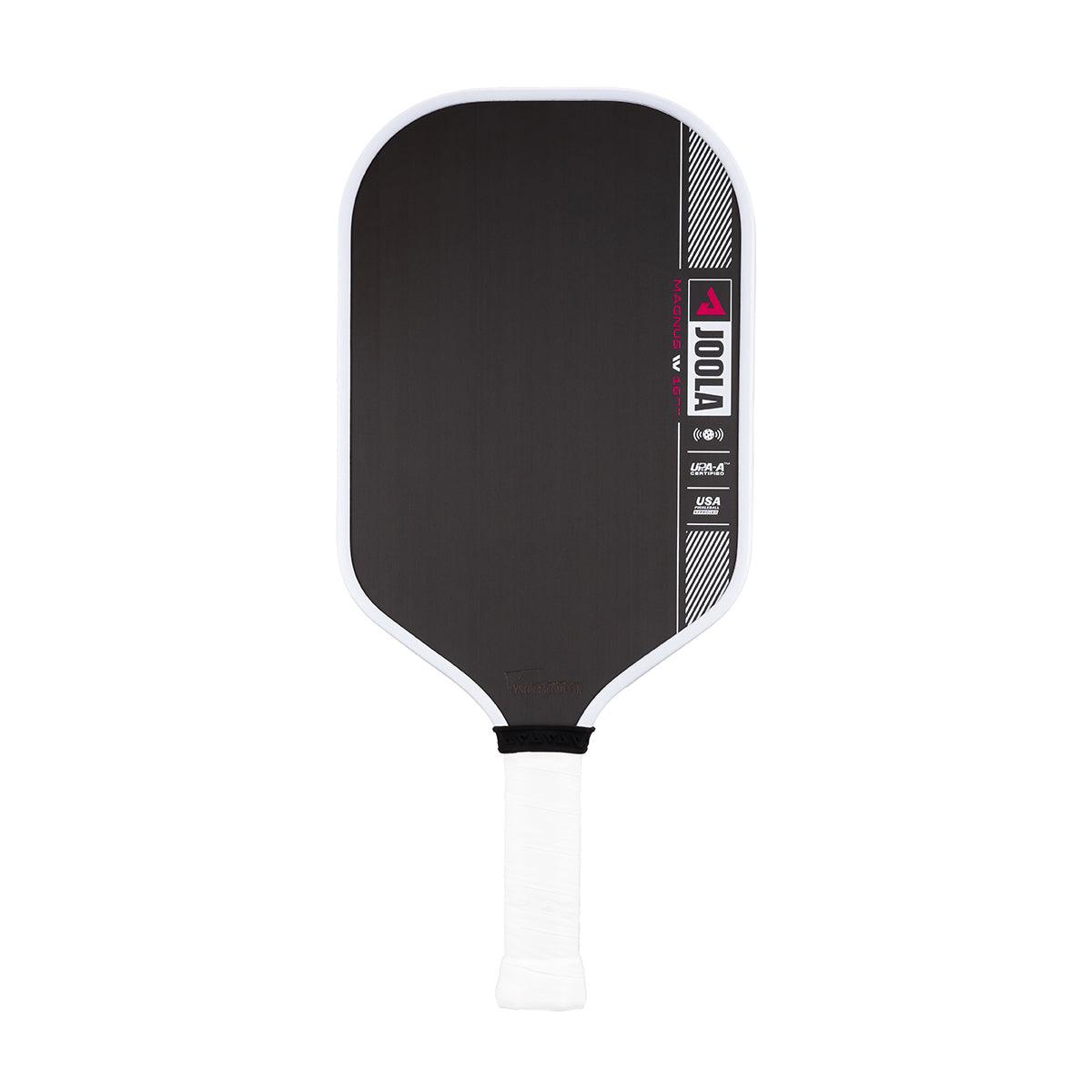 Black Pickleball bat with white handle and white edge, brand JOOLA.
