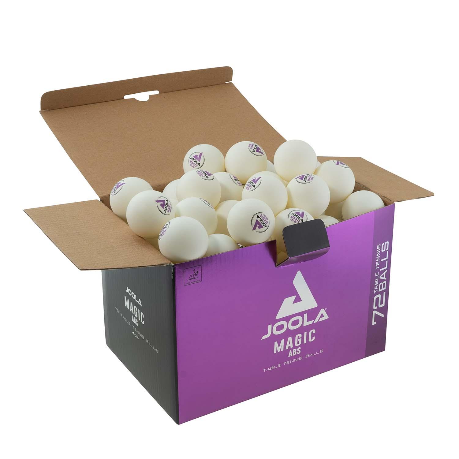JOOLA table tennis ball MAGIC ABS 40+ - Close-up of grip area for better control.