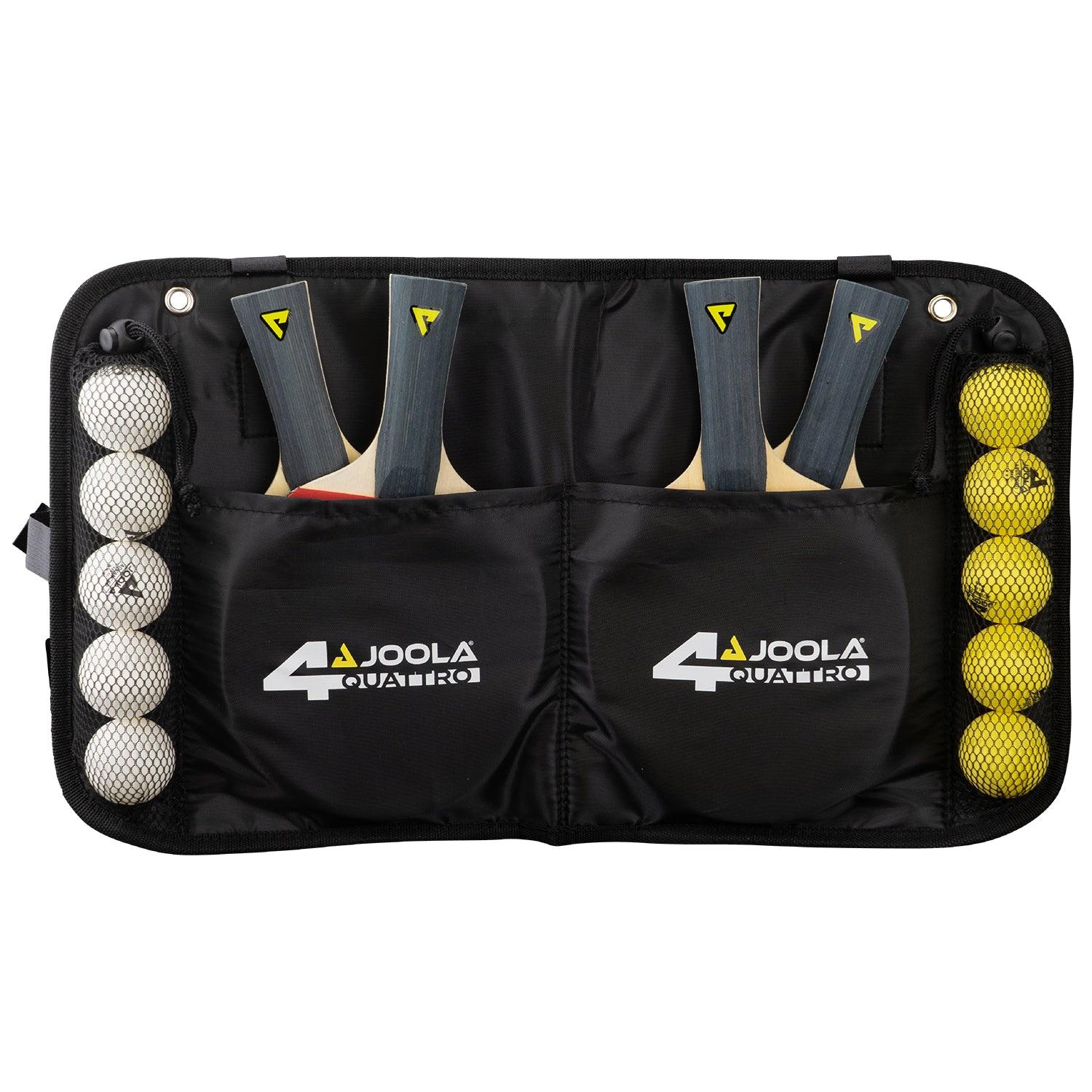 Close-up of the JOOLA TABLE TENNIS SET QUATTRO, highlighting the premium material.