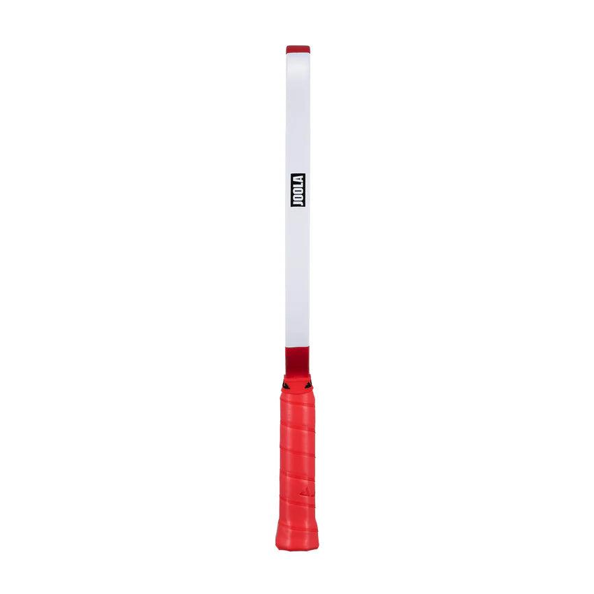 Table tennis bat grip tape in red with white tape tip and JOOLA logo.