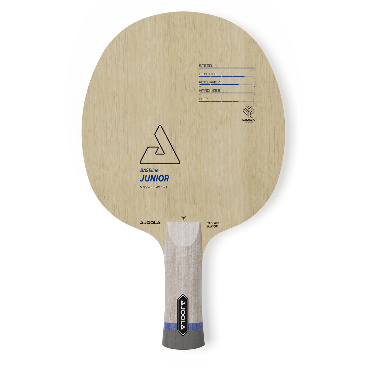 Table tennis blade BASEline JUNIOR with printed playing characteristics