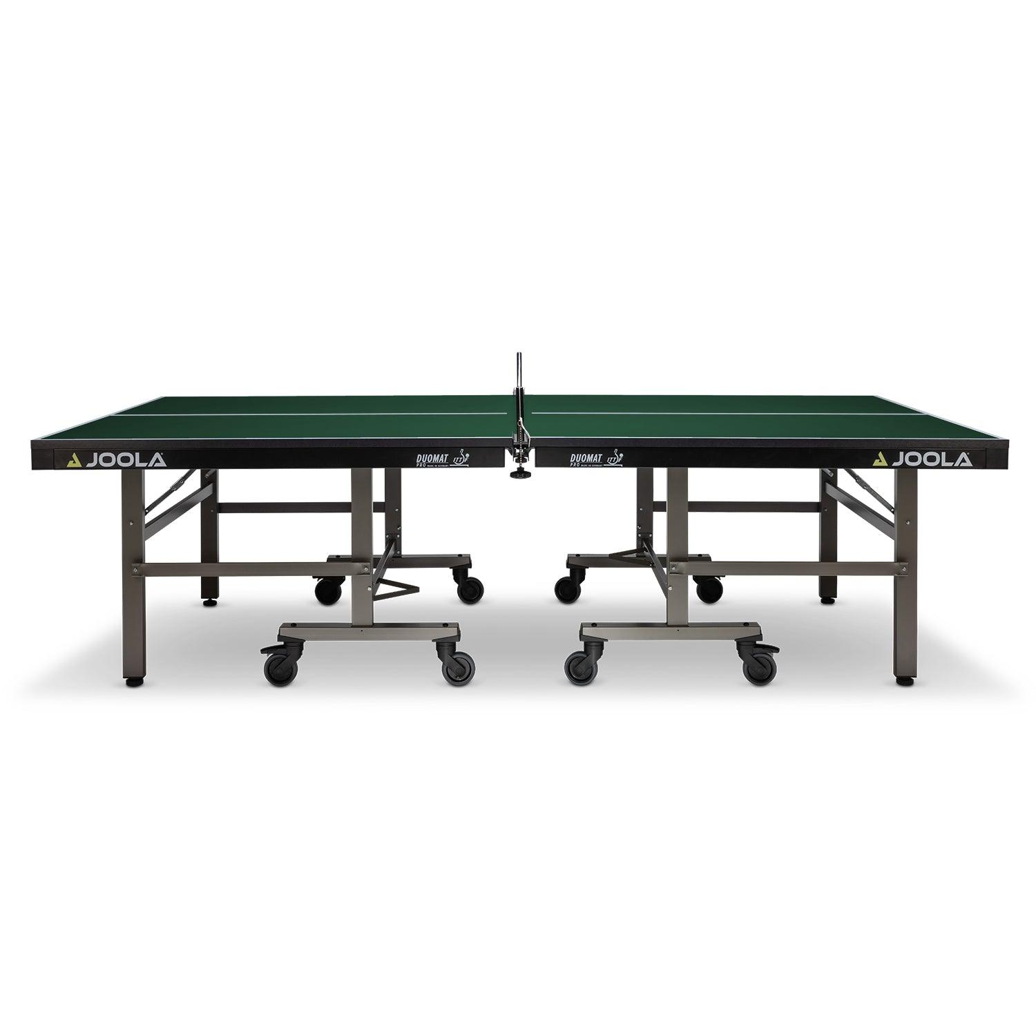 Focus on the material of the JOOLA table tennis table DUOMAT PRO, showcasing the innovative design.