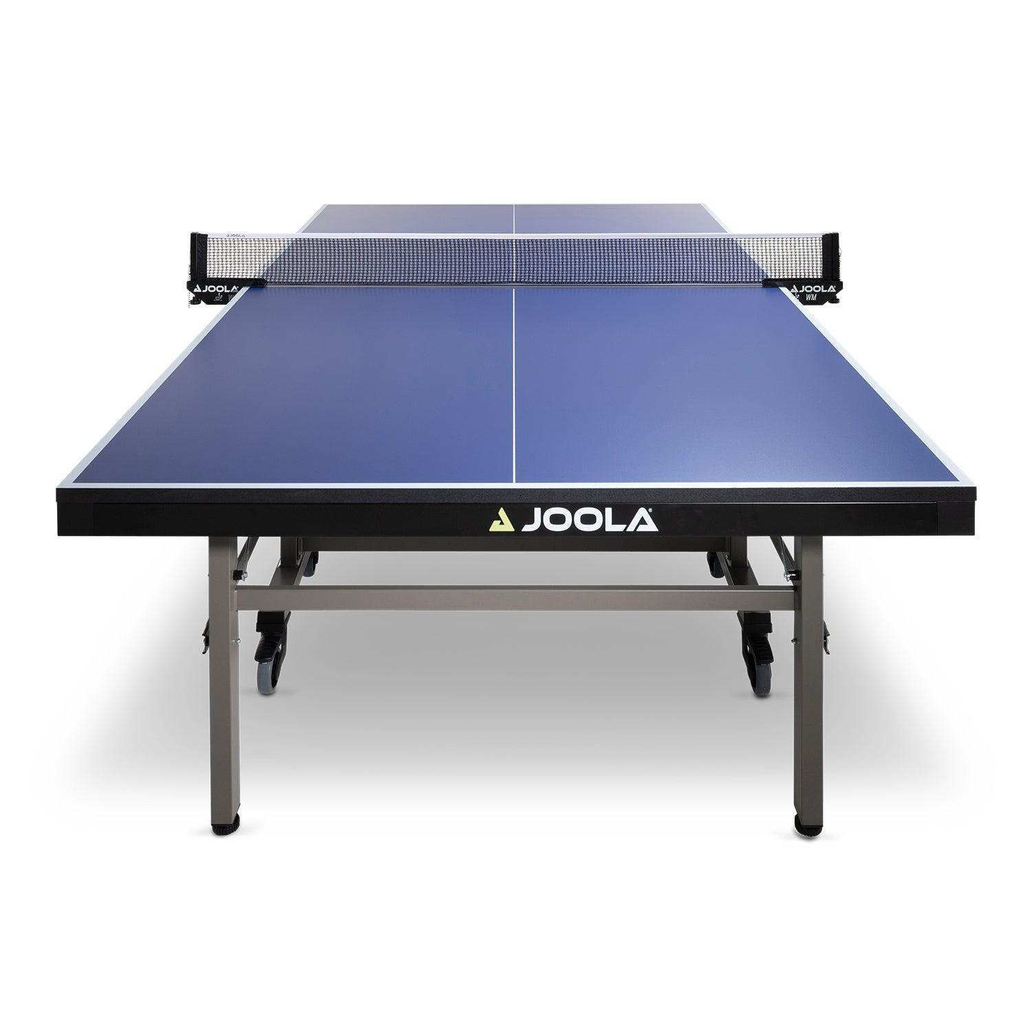 Close-up of the JOOLA table tennis table DUOMAT PRO, showing the surface and structure.
