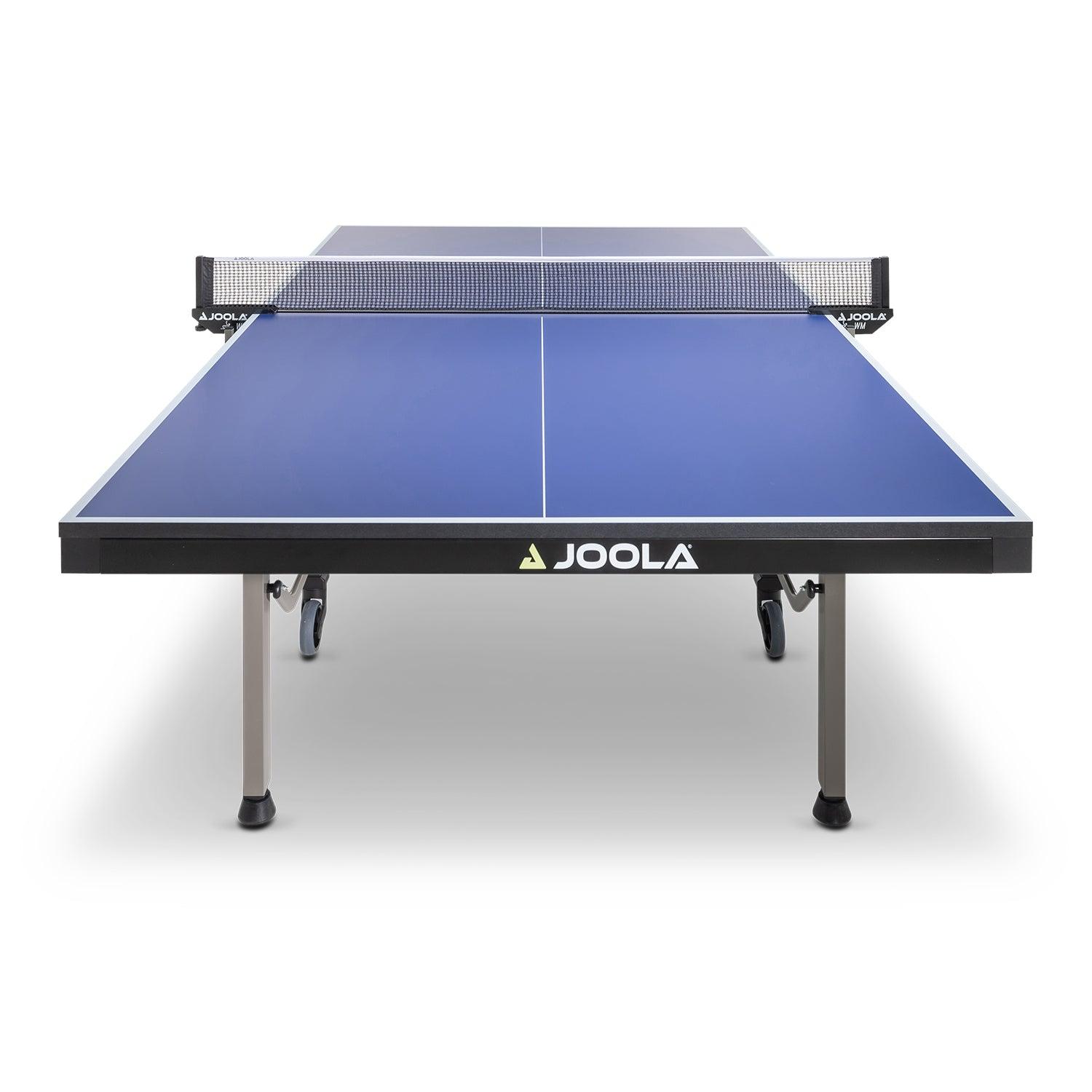 Close-up of the JOOLA table tennis table ROLLOMAT PRO, showing the surface and structure.