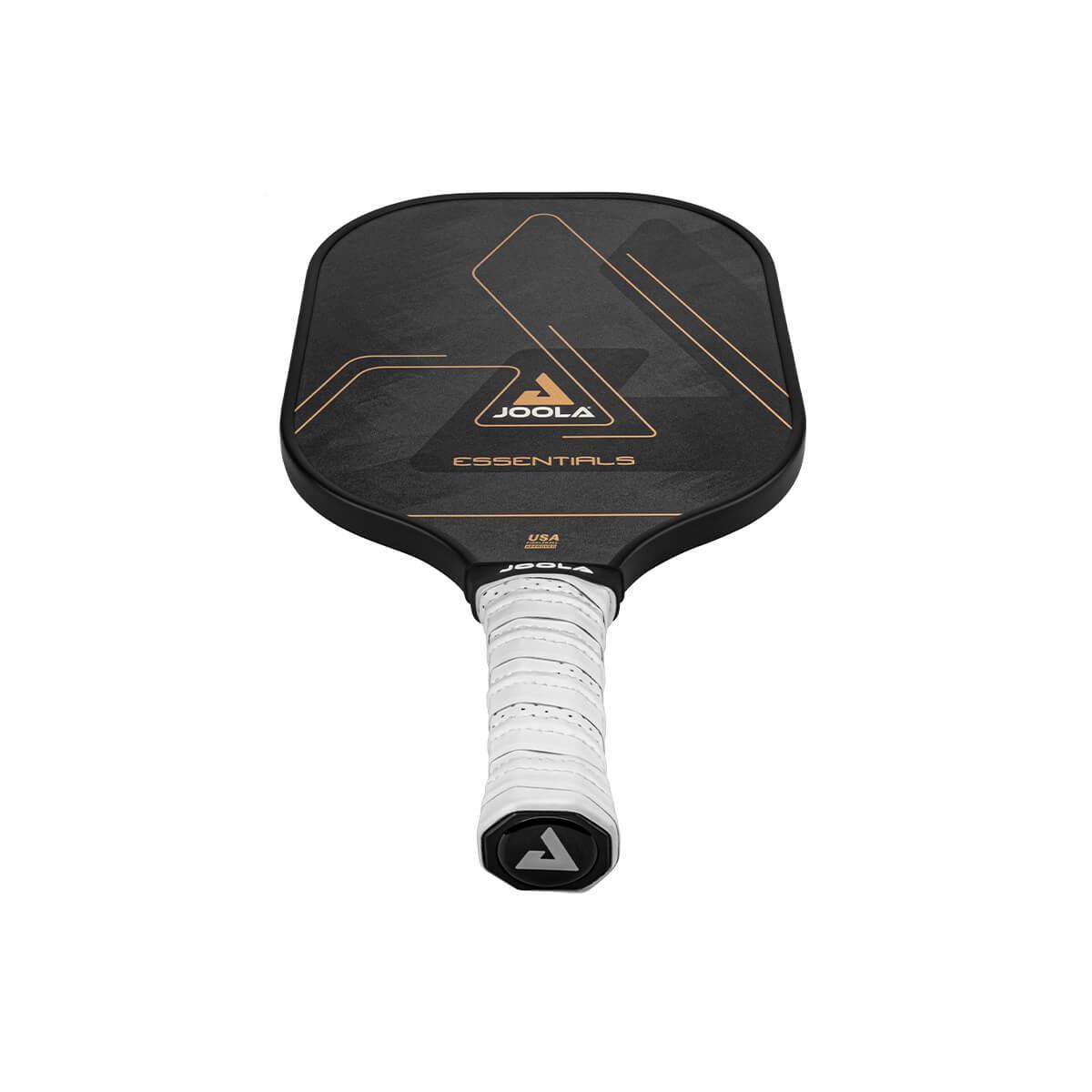 Close-up of the JOOLA Pickleball bat Essentials black, highlighting the premium material.