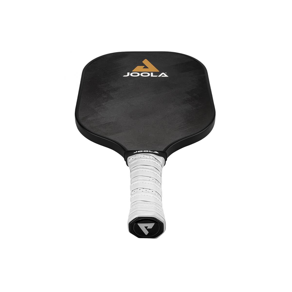 Overall view of the JOOLA Pickleball bat Essentials black focusing on the compact design.