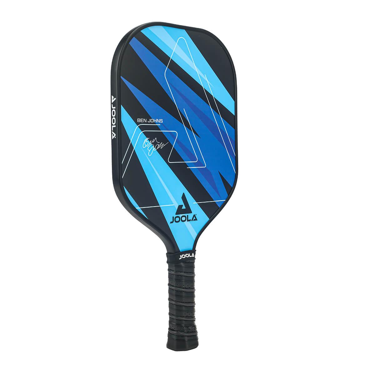 JOOLA Pickleball Set Ben Johns Blue Lightning - Close-up of the grip area for better control.