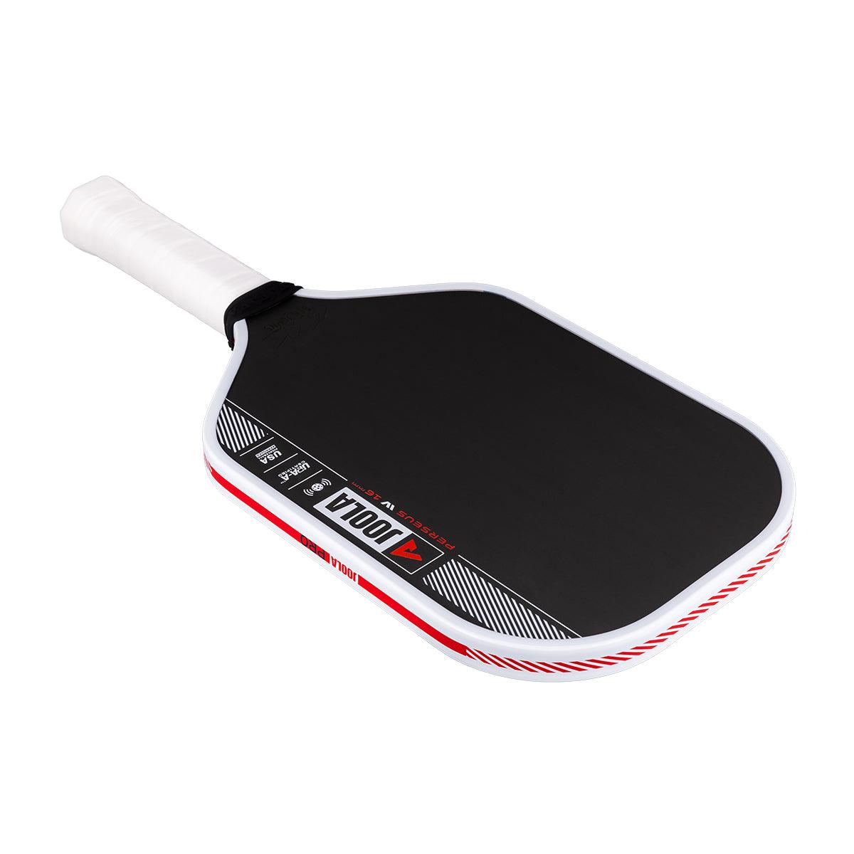 Black Pickleball bat with white handle and red edge, brand JOOLA.
