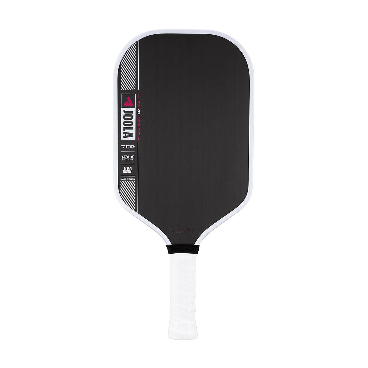 Black Pickleball bat with white handle and white edge details, brand JOOLA.