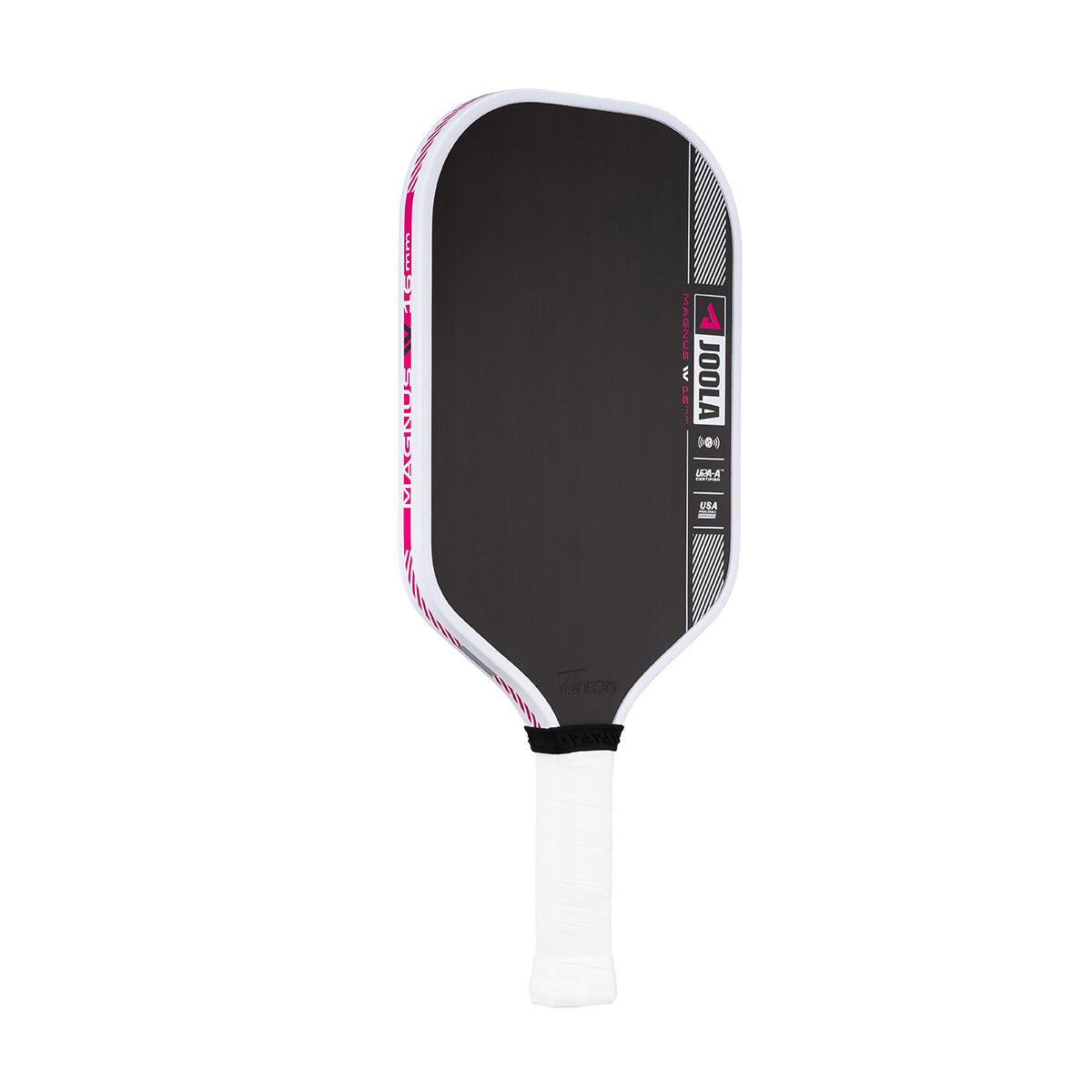 Pickleball bat JOOLA Magnus IV with black striking surface and white handle.
