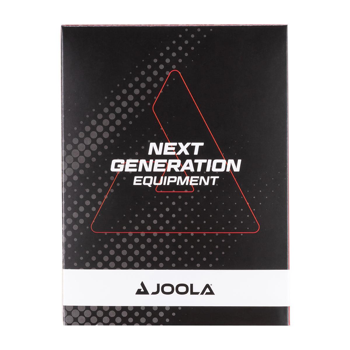 Black packaging with red triangle and white lettering "Next Generation Equipment", below the JOOLA logo.