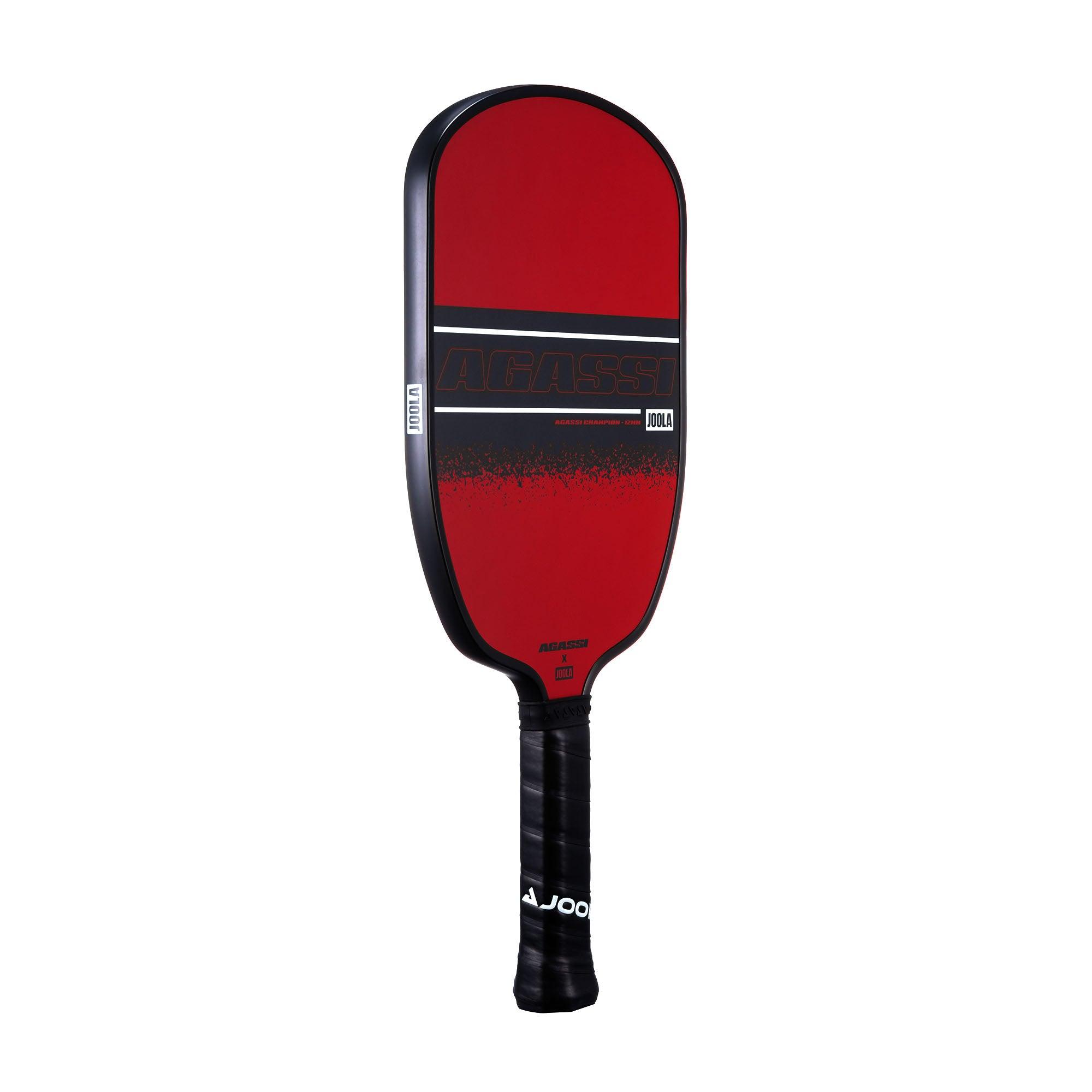 Pickleball bat JOOLA Agassi Champion in red and black.