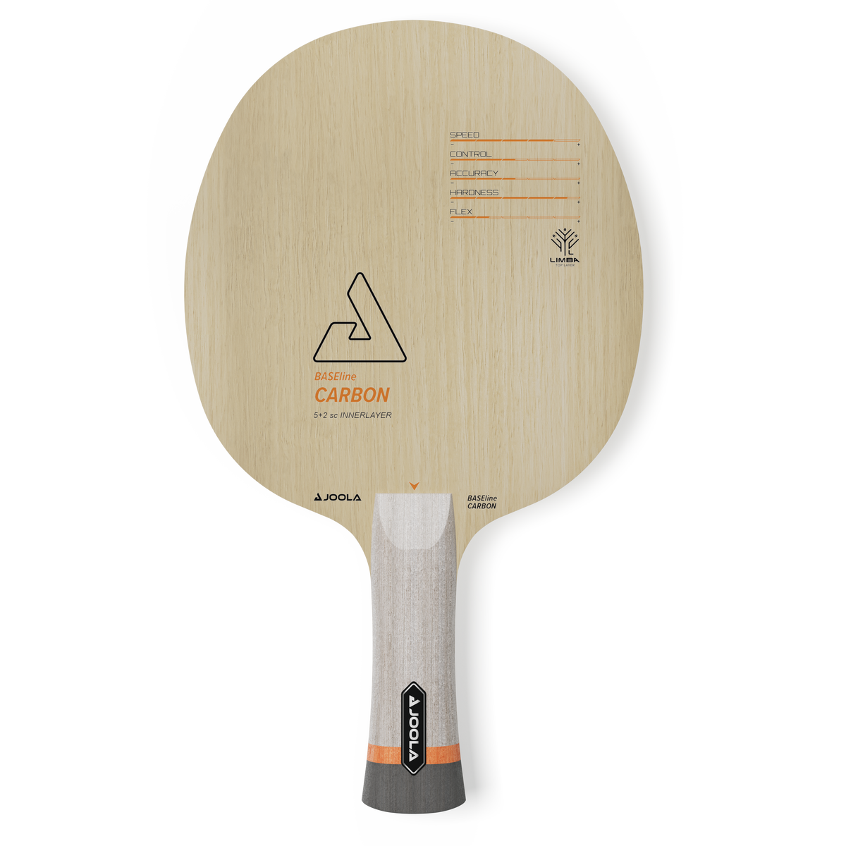 Table tennis blade BASEline CARBON with printed playing characteristics